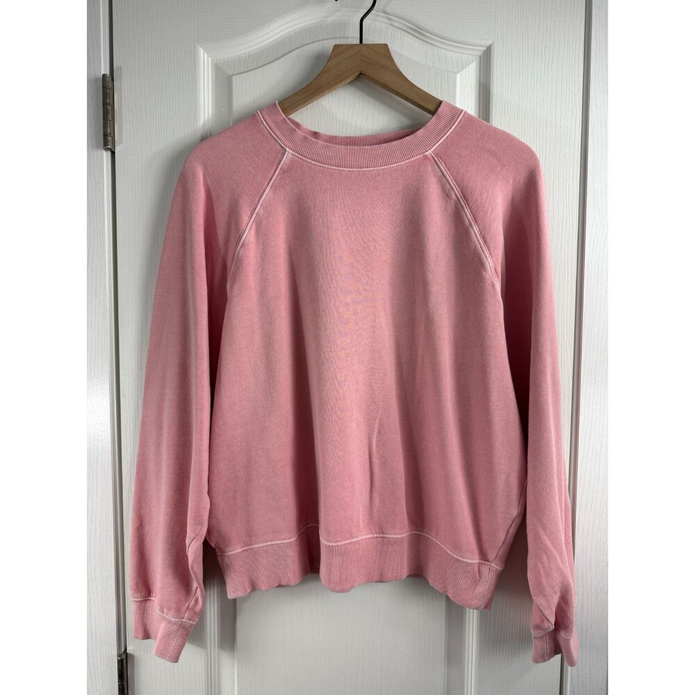 Old Navy Women’s Raglan Crew Sweatshirt Gladiola Pink Size M Classic Length
